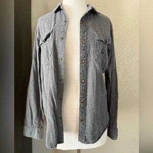 Roark Charcoal Button-Up Shirt Jacket
